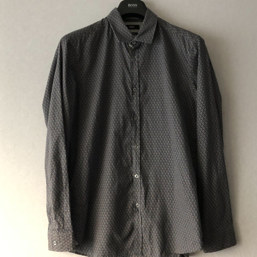 Boss Hugo Boss Blue Regular Fit Shirt Size L